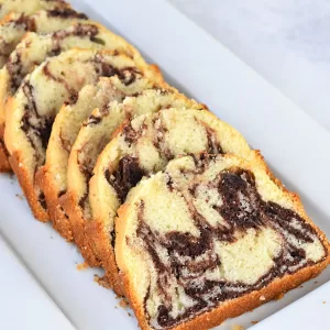 vanilla & chocolate marble cake