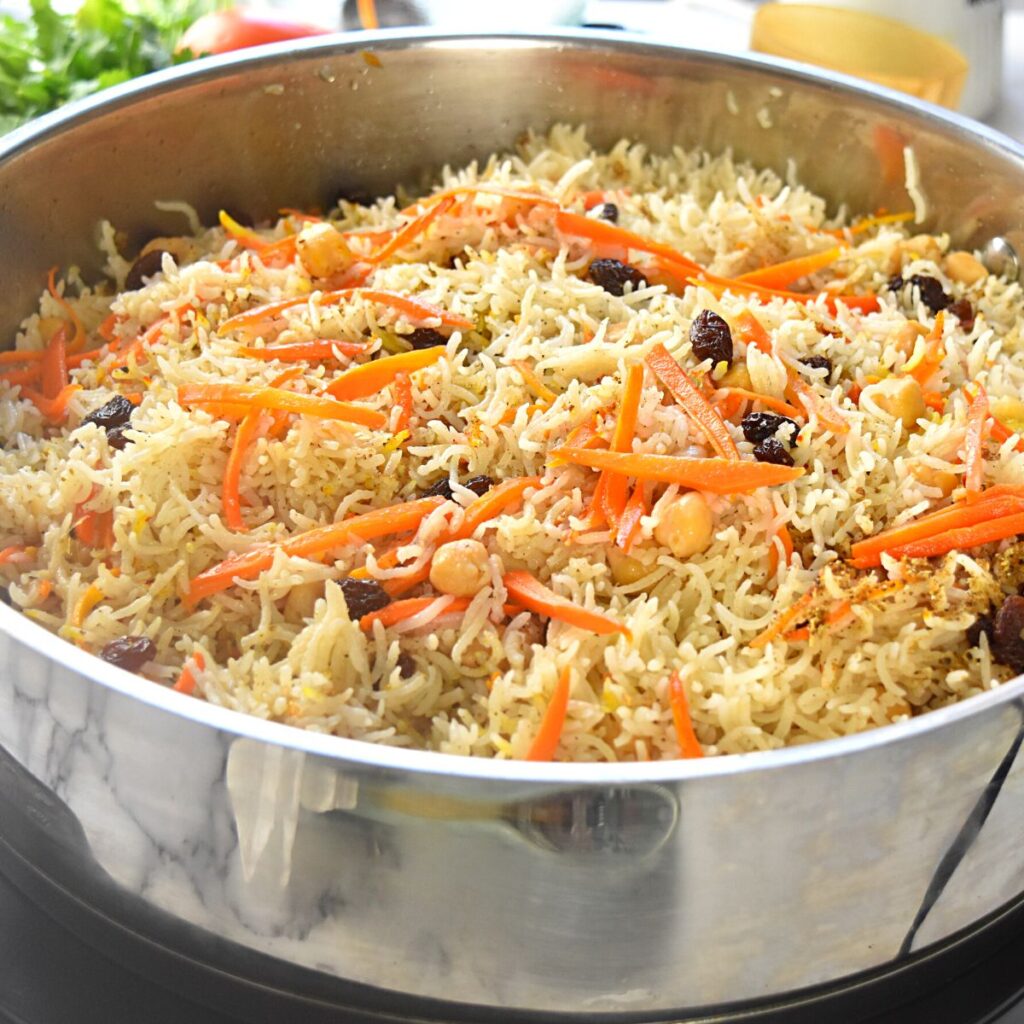 vegan Afghani pilaf rice