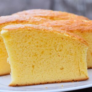 3-Ingredients Condensed Milk pound cake in a plate