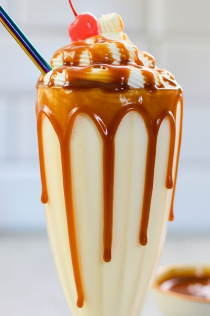 Salted caramel milkshake