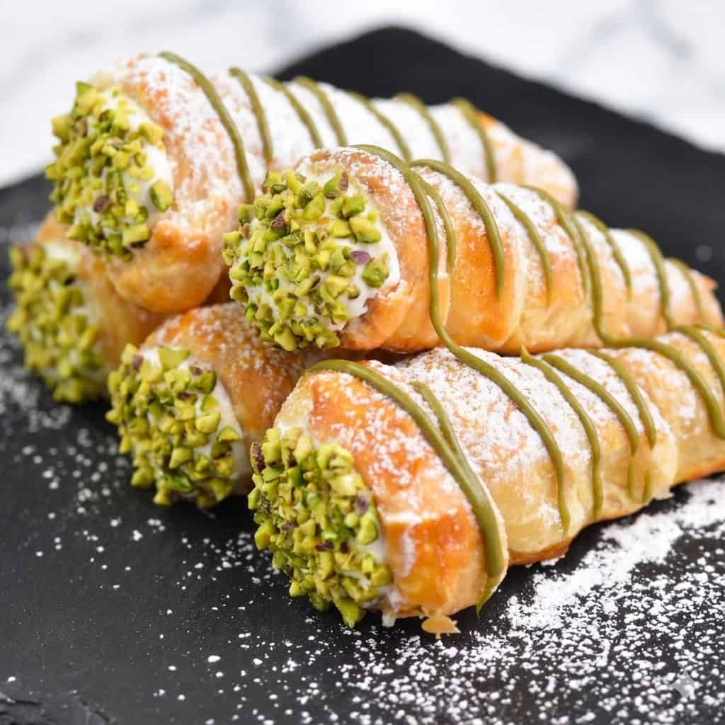 pistachio cream horns