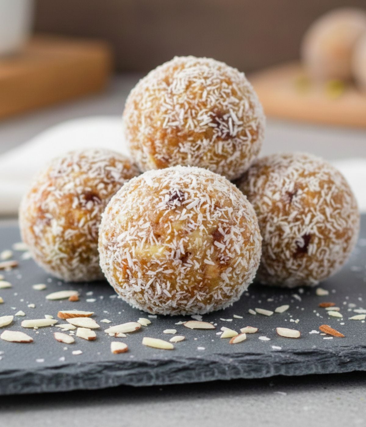 healthy coconut and date balls